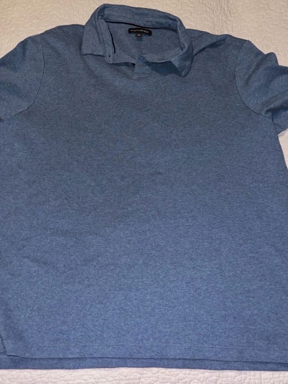 Banana Republic Heathered Blue Polo Shirt